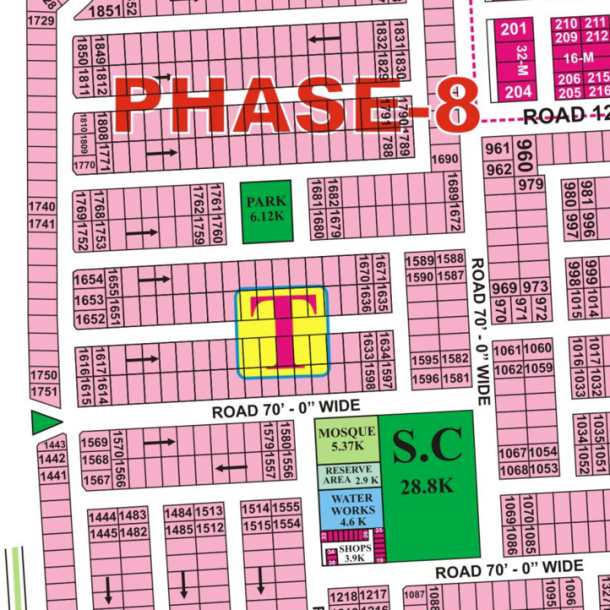 T-1465 Residential Plot For Sale In DHA Phase 8 Lahore-1