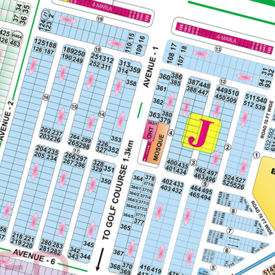 J-340- Residential Plots For Sale In DHA Phase 6 150 ft Road