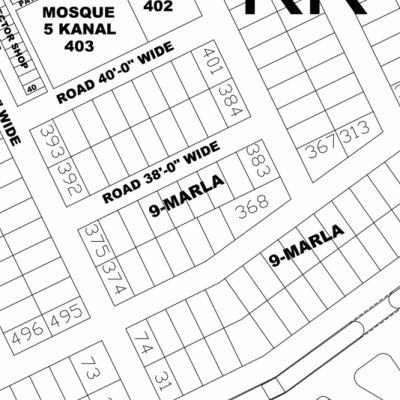 KK-383-Residential Plot For sale in DHA Phase 4, Lahore Pakistan