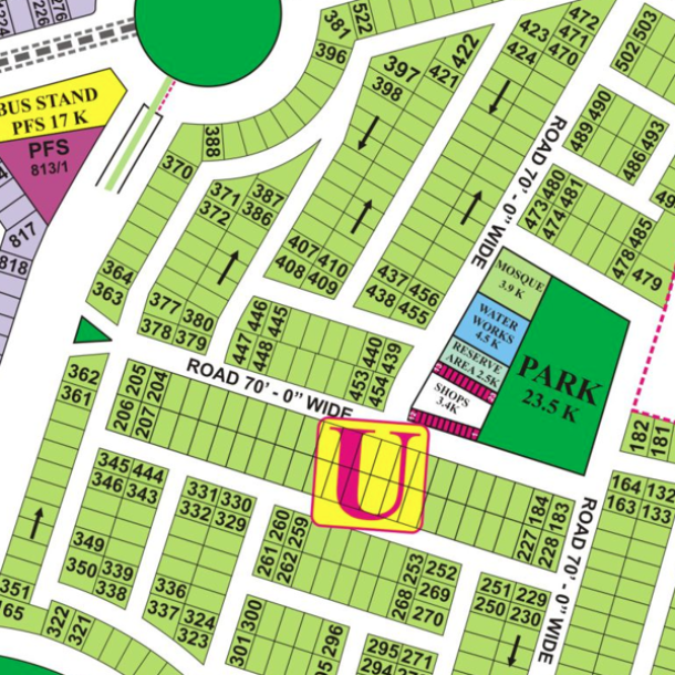 U-386+387-Pairs Residential Plots For Sale In DHA Phase 8-1