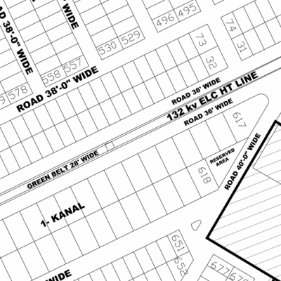 KK-44- Residential Plot For Sale In DHA Phase 4 Lahore