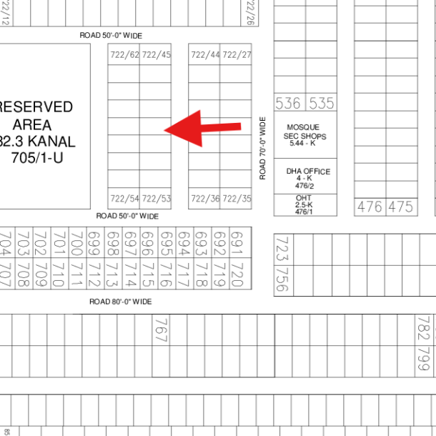 1 Kanal Possessions Plot Is Available For Sale In DHA Lahore Plot No 722/49-1