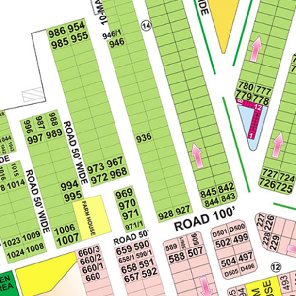 C-964+965 Pairs Plots For sale in DHA Phase 6, Lahore Block C-1
