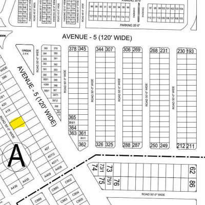 1 Kanal Residential Plot For Sale A- 417 Demand 515 Lac Main 120 Ki Bake In DHA Phase 6