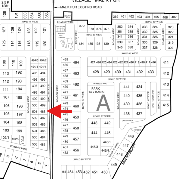 Buy Affordable 1 Kanal Plot In DHA Lahore Plot No A- 488-1