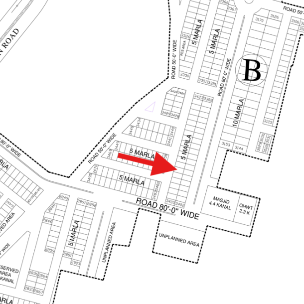 Affordable 5 Marla Residential Plot Is Available For Sale In DHA Lahore Plot No 3410-1