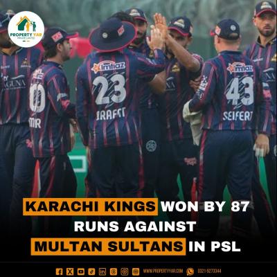 Karachi Kings Won by 87 Runs against Multan Sultans in PSL