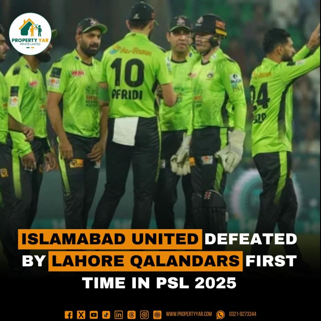 Islamabad United defeated by Lahore Qalandars first time in PSL 2025