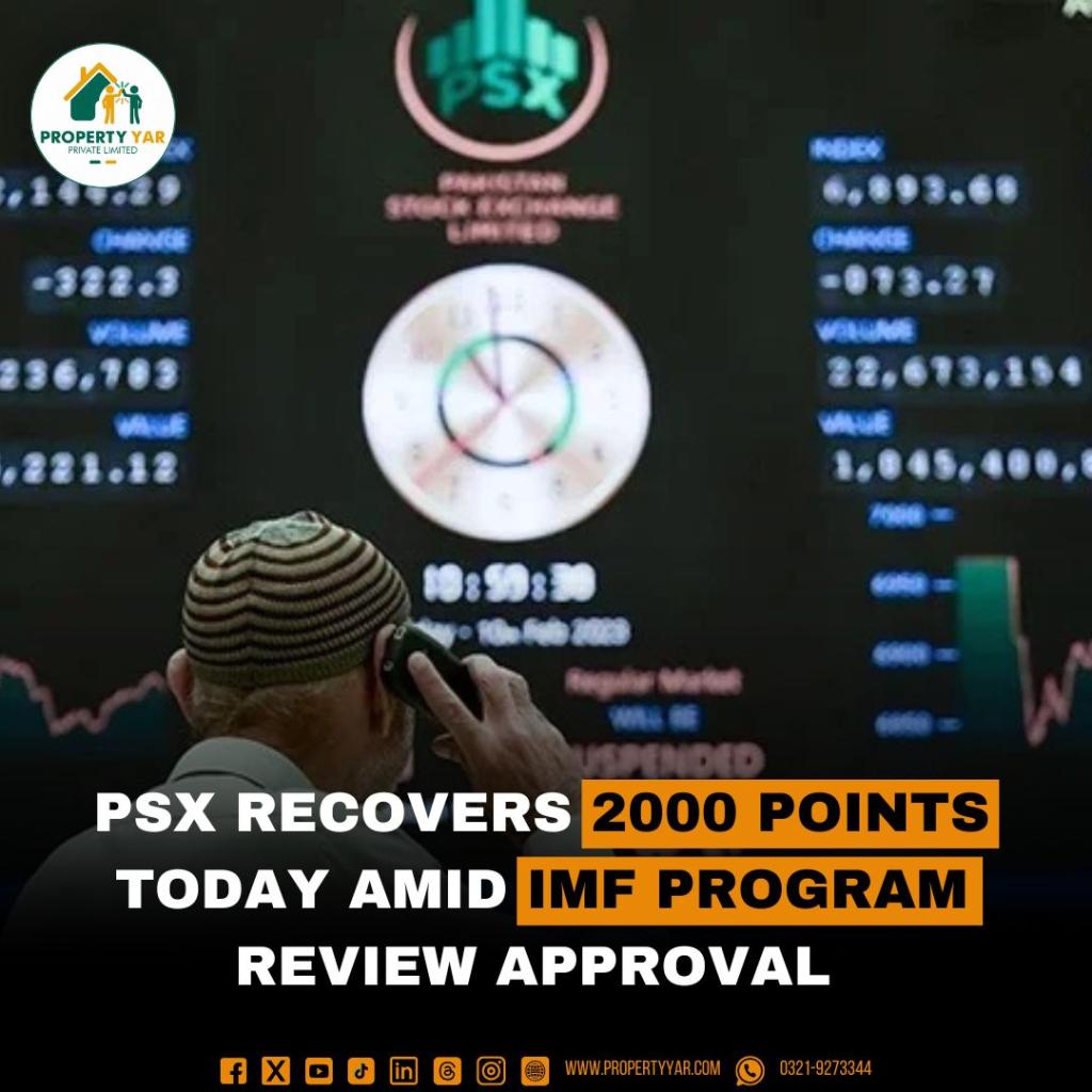 PSX recovers 2000 points today Amid IMF Program Review Approval