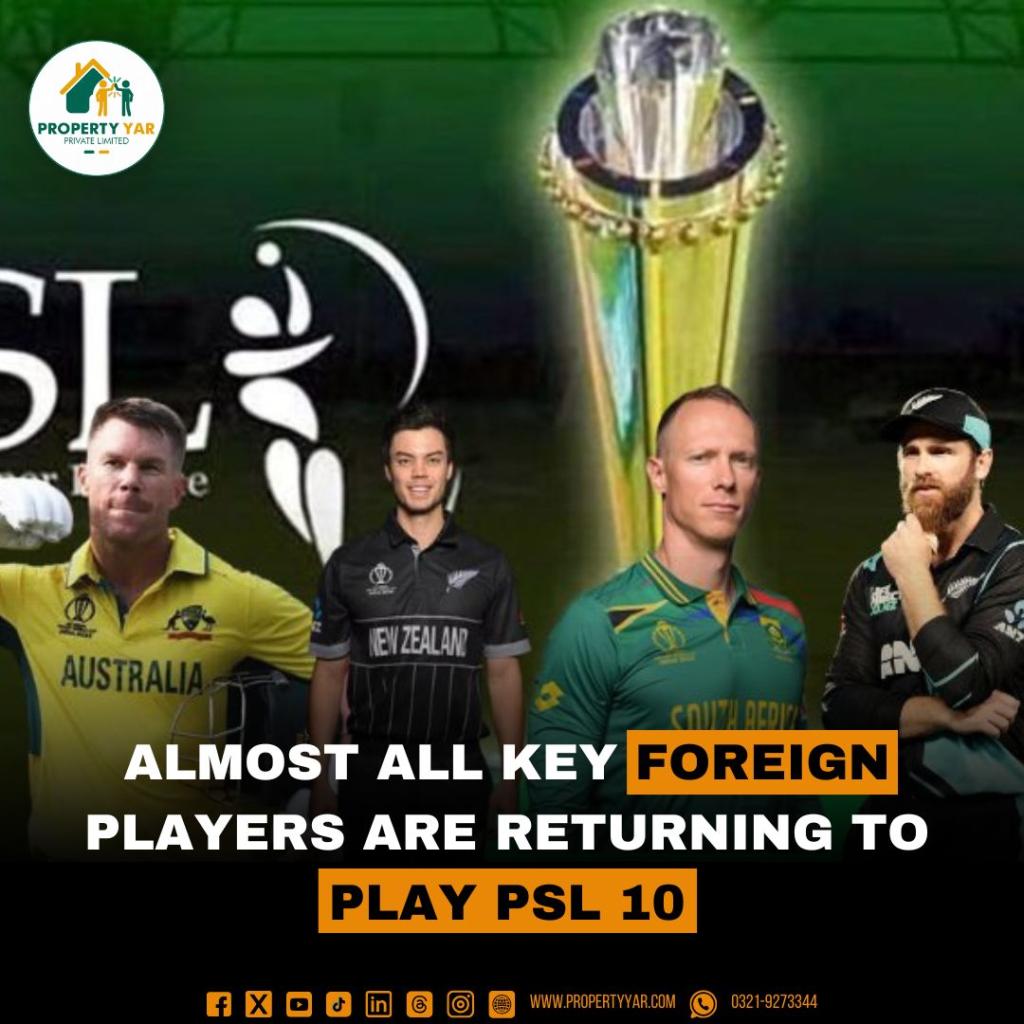 Almost all Key Foreign Players are returning to Play PSL 10