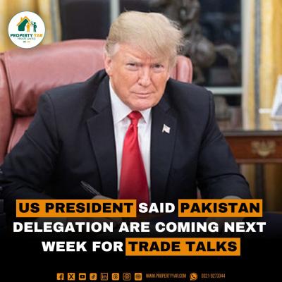 US President Said Pakistan Delegation are Coming Next Week For Trade Talks
