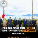 For the First Time India is not invited for G7 Summit in Canada