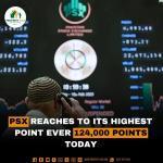 PSX Reaches to Its Highest Point ever 124,000 Points Today