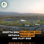 Quetta DHA Balloting 2025 Details, Price List and Plot Size