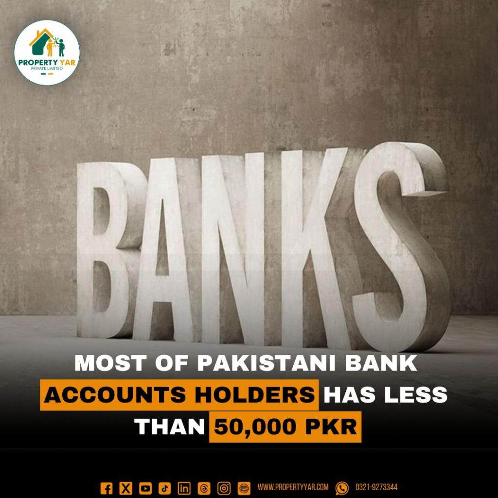 Most of Pakistani Bank Accounts Holders Has Less than 50,000 PKR