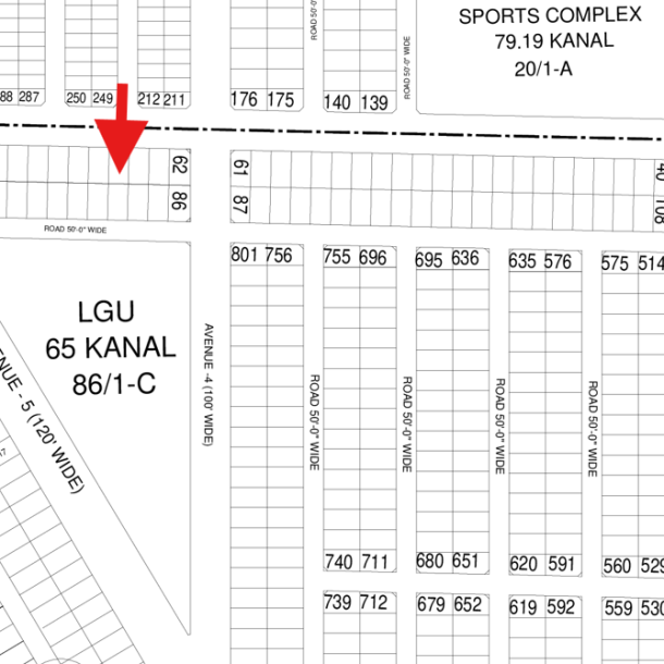 1 Kanal Residential Plot Is Available For Sale In DHA Lahore-1
