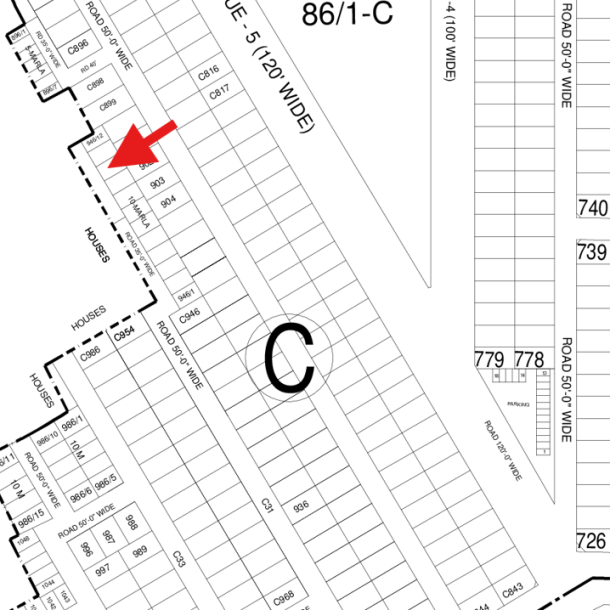 Affordable 10 Marla Plot For Sale In DHA Lahore sector C Plot No 946/10-1