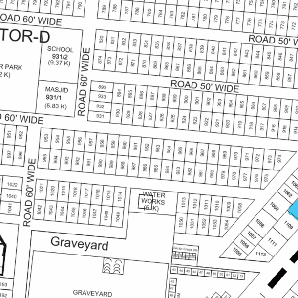 2 Kanal residential Plot For Sale D - 1107 Demand 750 Lac In DHA Phase 9 Prism-1