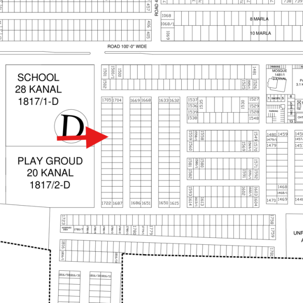 5 Marla Facing Park Plot (D-1711) Demand 1.15 Crore On 40 Feet Wide Road And Also Facing School Is Available For Sale In DHA Lahore Phase 9 Town Sector D-1