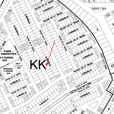 9 Marla Plot for Sale at Attractive Price in DHA Phase 4 Block KK Lahore