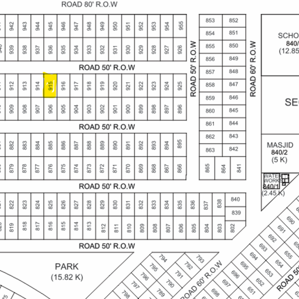 1 Kanal residential Plot For Sale In DHA Phase 9 Prism-1