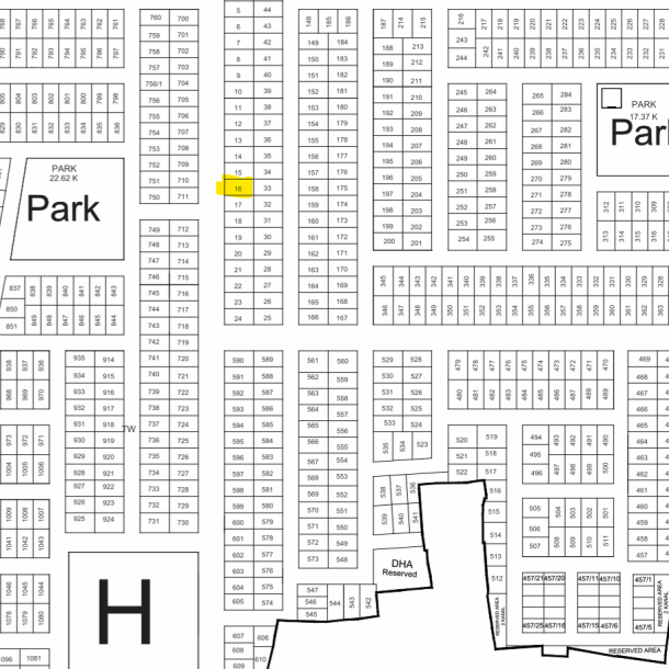 1 Kanal Plot For Sale H- 16 Demand 220 Lac In DHA 9 Prism-1