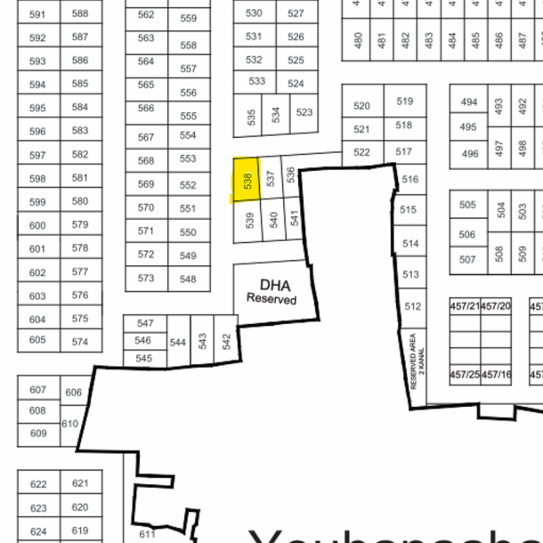 1 Kanal Corner Plot For Sale H- 538 Demand 180 Lac In DHA 9 Prism-1