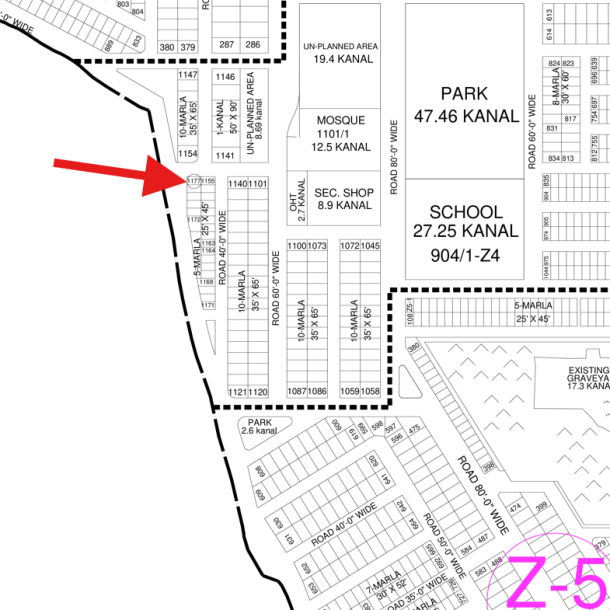 Corner On 60 Feet Wide Road 5 Marla Prime Location Plot For Sale In DHA Lahore Phase 8-1