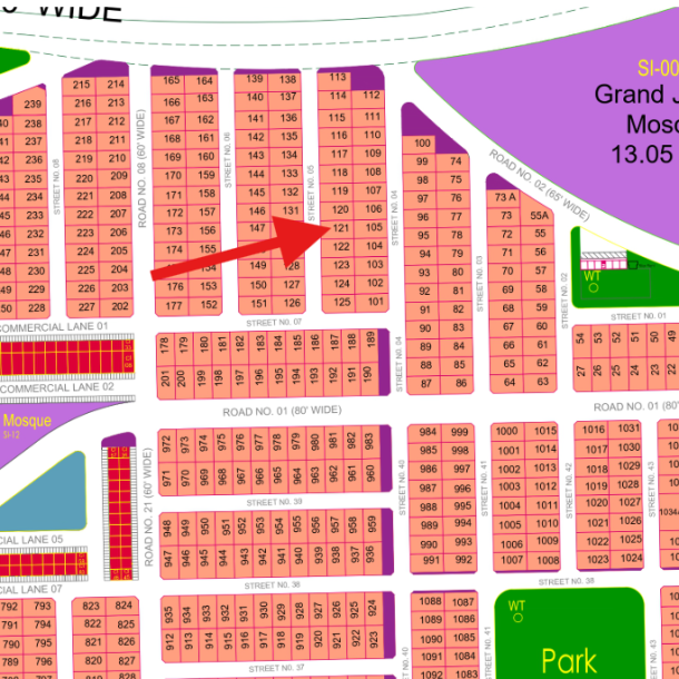 Nearest 300 Feet Wide Road Prime Location 1 Kanal Plot For Sale In DHA Multan-1