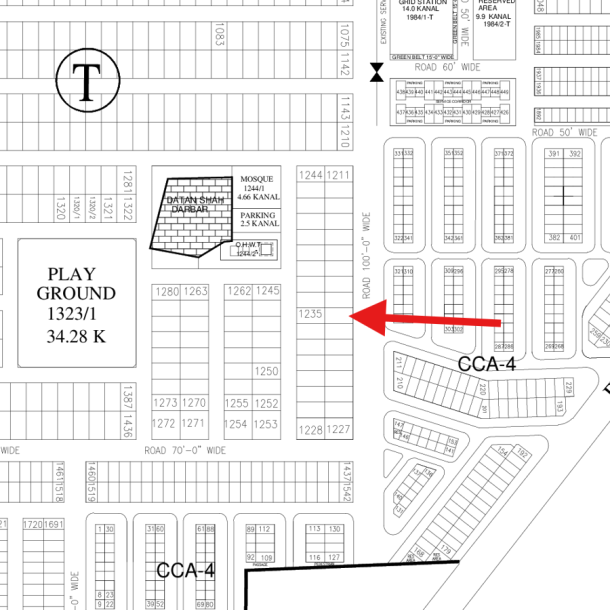 On 100 Feet Road Reasonable Price 1 Kanal Plot Is Available For Sale In DHA Lahore Phase 7-1