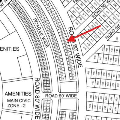 On 80 Feet Wide Road 8 Marla Commercial Plot Available For Sale in DHA Lahore Phase 9 Prism