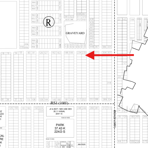 Next To Corner 1 Kanal Plot Available For Sale In DHA Lahore Phase 7 Block R-1