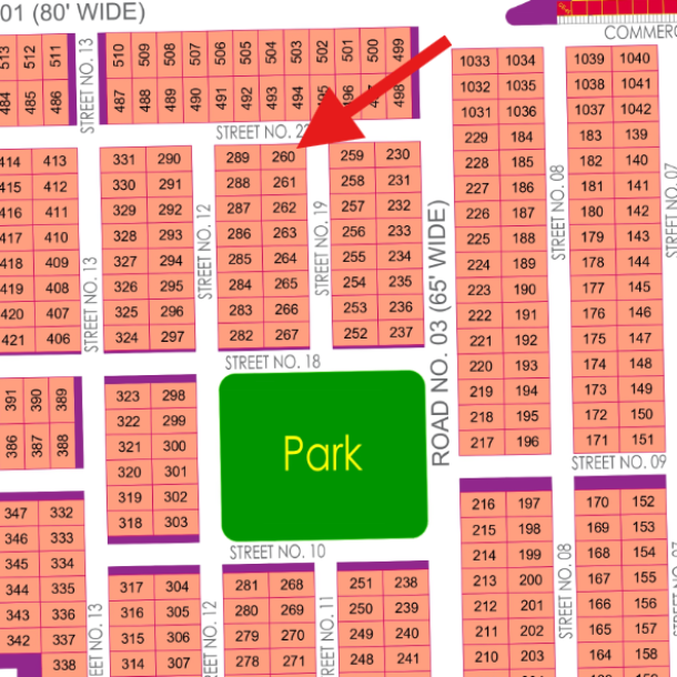 E-260 Best Location1 Kanal Plot Available For Sale In DHA Multan Sector E-1