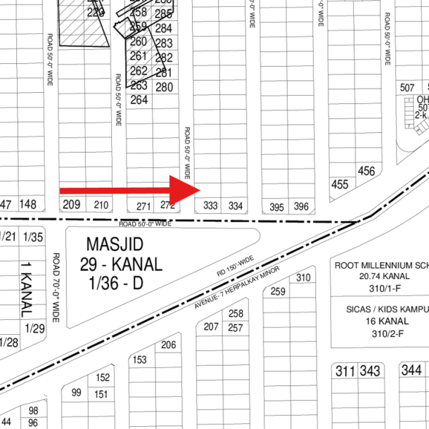 G-332 Reasonable Price 1 Kanal Plot Available For Sale In DHA Lahore Phase 6 Block G-1