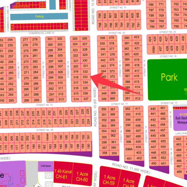 H-333 Prime Location Plot Available For Sale In DHA Multan-1