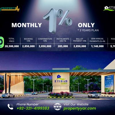 40 Marla Plots Available For Sale On Installment Plan In Etihad Town Phase 3