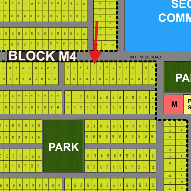 On 80 Feet Road Near To Park 1 Kanal Plot Available For Sale In DHA Gujranwala-1