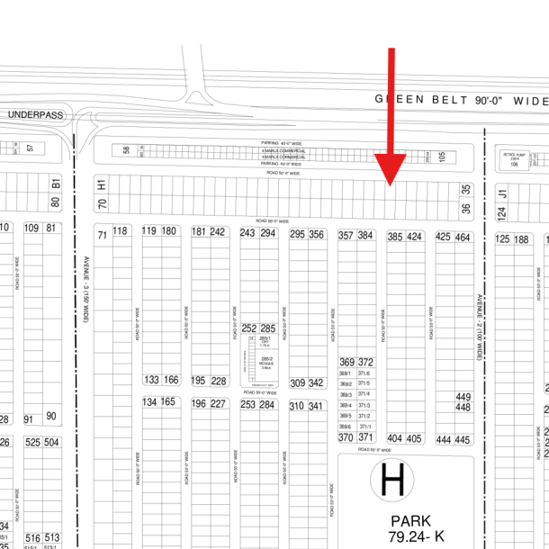 Prime Location 1 Kanal Plot Available For Sale In DHA Lahore Phase 6 Block H-1