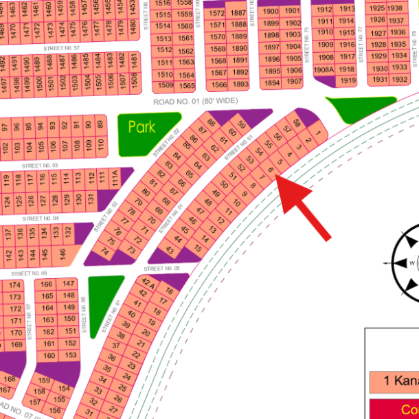 Cheapest Price 1 Kanal Plot For Sale In DHA Multan Sector Q-1
