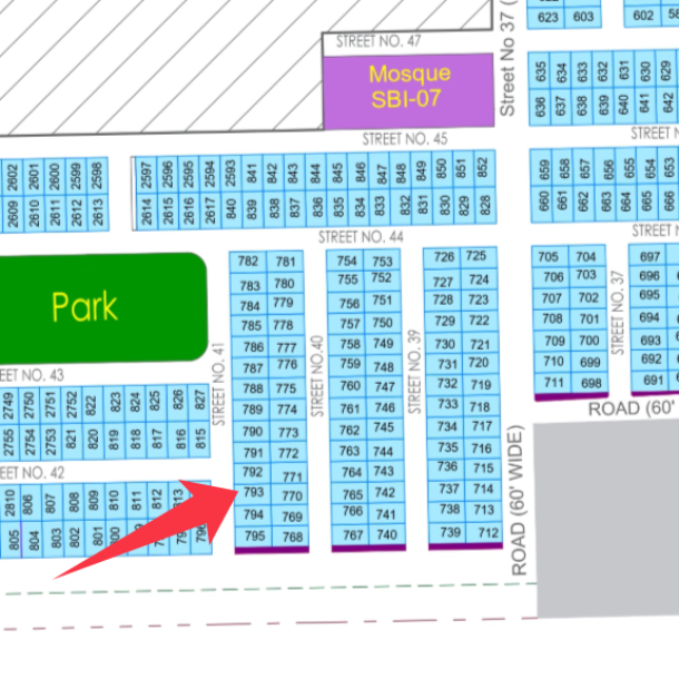 Lowest Cost 1 Kanal Plot for Sale In DHA Multan Block B1-1