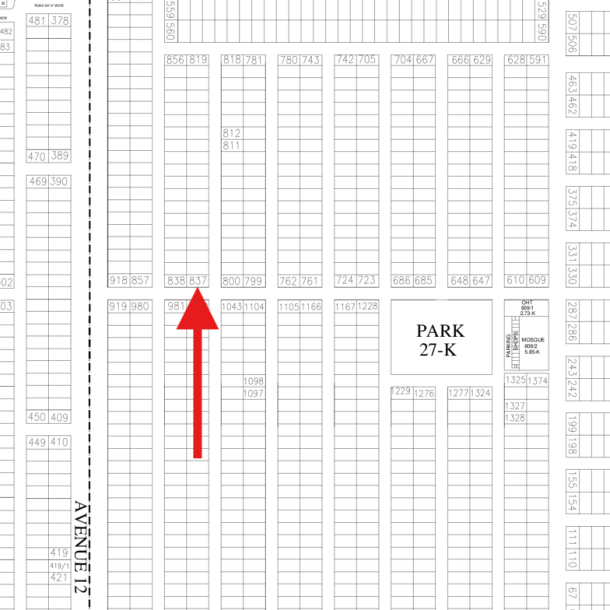 Direct Deal 1 Kanal Plot Available For Sale In DHA Lahore Phase 7 Block W-1