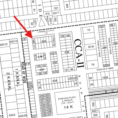 Reasonable Price 8 Marla Commercial Plot Available For Sale In DHA Lahore Phase 8 Block CCA2