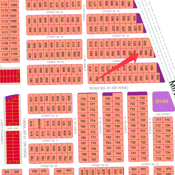 H-885 Near To 120 Feet Road Plot Available For Sale In DHA Multan Block H-1