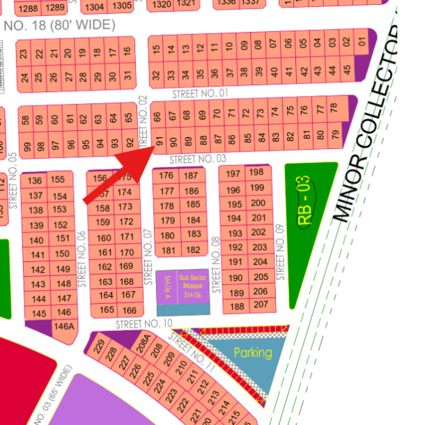 Corner 1 Kanal Plot For Sale In DHA Multan Sector M-1