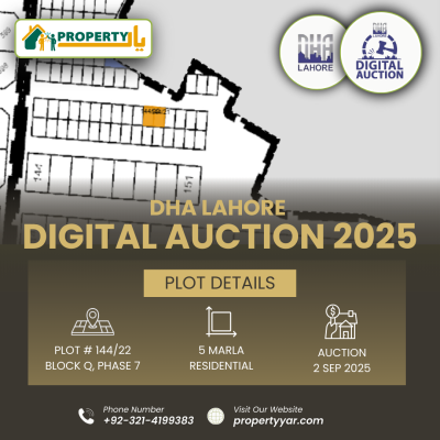 DHA Lahore Digital Auction 5 Marla Plot On 50 Feet Road Phase 7