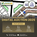 Digital Auction Of 8 Marla Commercial Plot In DHA Lahore Phase 9 Prism Commercial Zone 1