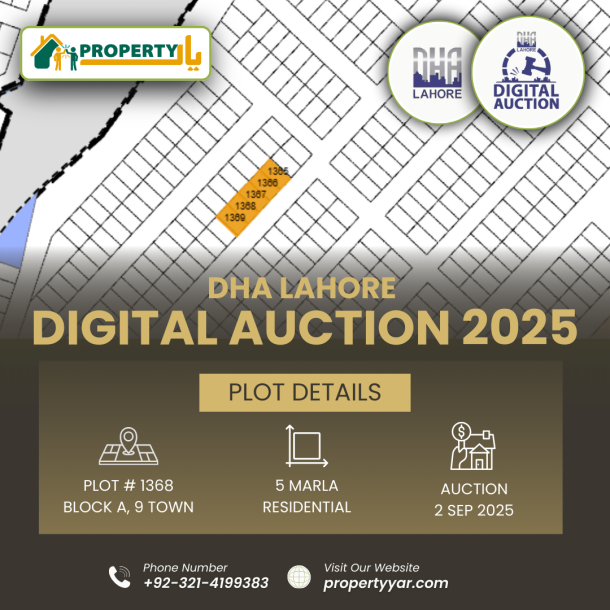 Digital Auction Of 5 Marla Plot In Phase 9 Town DHA Lahore Sector A-1