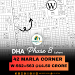 Corner 42 Marla Plot W-562+563 Available For Sale In DHA Lahore Phase 8