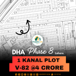 Affordable 1 Kanal Plot V-82 For Sale In DHA Lahore Phase 8 Block V