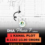 Top Location Plot S-1143 Available For Sale In DHA Lahore Phase 7 Block S
